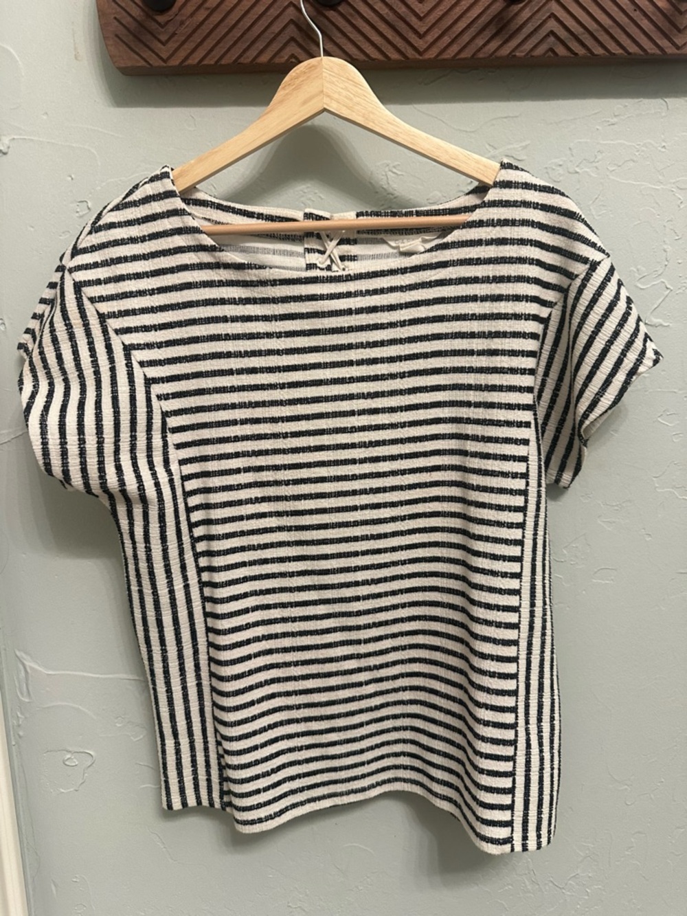 Caslon Black & White Striped Knit Tee